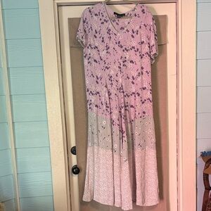 Vintage Floral Tiered Maxi Dress